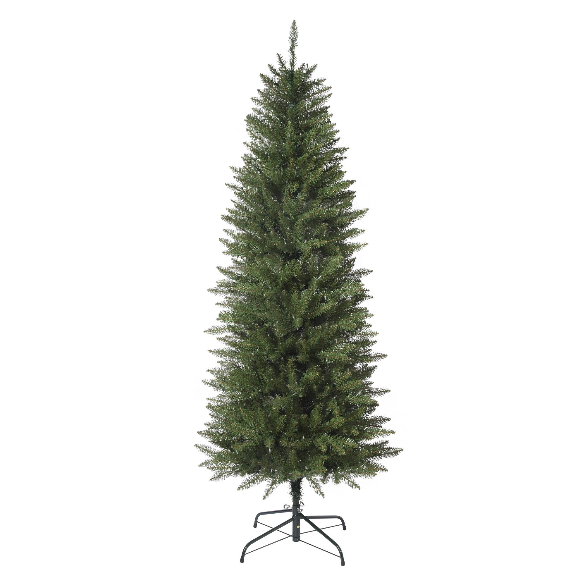 6.5ft. Pre-Lit Dumont Pencil Artificial Christmas Tree, Soft White LED Lights